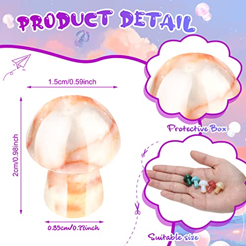 50 Pcs Crystal Mushroom Sculpture Decor Bulk Cute Mini Crystal Mushroom Hand Making Gemstone Polished Crystal Stones Garden Quartz Mushroom For Witchcraft Meditation Fish Tank Balancing Fish Tank #TOP3