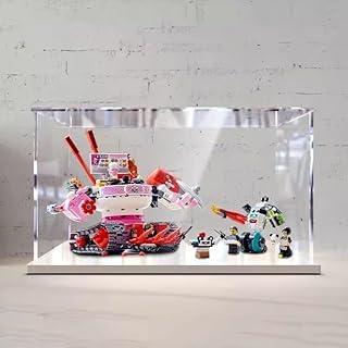 Transparent Acrylic Display Case for Lego 80026 Chef Zhu Gourmet Gravity Tank, Dustproof Display Case Compatible with Lego 80026 (Lego Model Not Included) B,25x30x25cm
