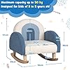 COSTWAY Kids Rocking Chair, Toddler Upholstered Armchair with Anti ...