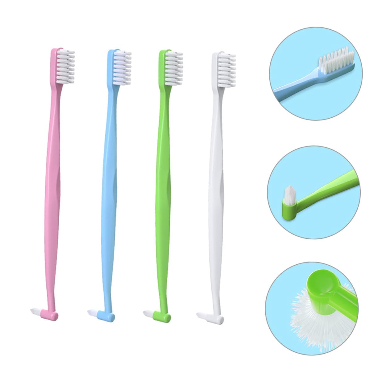 12pezzi Spazzolini Ergonomici Per Interdentale Resistente Braces e Spazi Difficili Colori Variati Blu Rosa