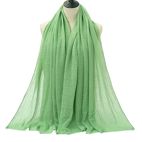 Écharpe Muslim Crinkle Hijab 190X100Cm pour Femme