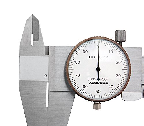 Accusize Industrial Tools 0-12 Inch By 0.001 Inch Precision Dial Caliper, Stainless Steel, In Fitted Box, P920-S212 #TOP4