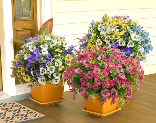 Thinktral Artificial Flowers for Outdoors Fake Plants, 12pcs Fake Flowers Artificial Plants Outdoor UV Resistant,Silk Faux Flowers Shrubs Greenery Plants for Porch Garden Patio Window Box Decor — view 3
