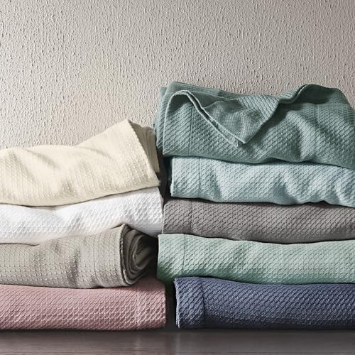 Image of Madison Park 100% Egyptian Cotton Summer Blanket Full Queen Size Ivory