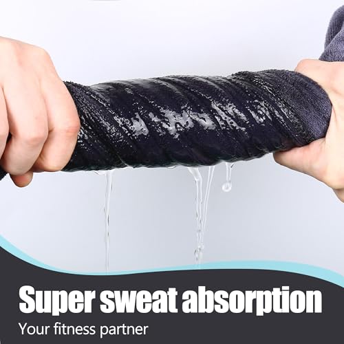 JRHSLCXLT Gym Towel with Pocket, 120x50cm Microfibre Towel With Zipper, Travel Towels Quick Dry Made Microfiber, Super Absorbent, Soft and Skin-Friendly, Camping Towels for Travel Sports - Image 2