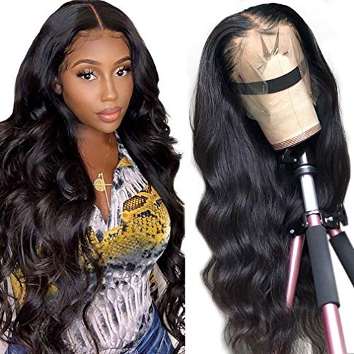 Cute Fairy 13x4 Body Wave Lace Frontal Human Hair Wig For Black Women 100% Virgin Remy Human Hair Lace Front Wig with Baby Hair Natural Hairline Free Part Lace Wig 150% Density 12 inch