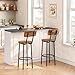 HOOBRO Bar Stools,Set of 2 Round Bar Chairs with Back,25.2