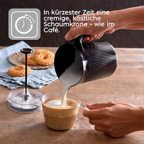 Miniatura 2 de Snips, Cremix Espumador De Leche Manual 0,50 Lt, Batidora Leche Cappuccino, Batidora Espuma Manual, Color Negro, 10 X 14,50 X 15,30 Cm, Made In Italy, 0 Bpa E Phthalate