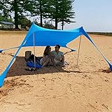 【Perfekter Sonnenschutz】 210 * 210 * 160 cm bietet Platz für eine Familie, und die Stützstange kann in jeder Position geändert werden, um einen bequemeren Sonnenschutzeffekt zu erzielen und Ihrem Spaß in der Sonne den dringend benötigten Schatteneffekt hinzuzufügen Bringen Sie einen sicheren Hafen für all Ihre Outdoor-Abenteuer mit!