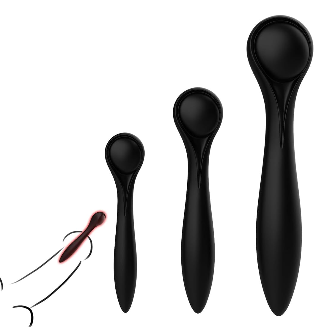 Dilatatore Uretrale per Uomini, Stimolazione Intima con Design Ergonomico e Comfort Sicuro, Accessorio per Sensazioni Intensive, 3 Pezzi