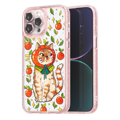 Coque iPhone 13 Pro chat mignon : le cadeau idéal rose pailleté pour jeune fille