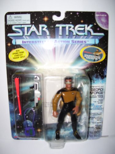 Lieutenant (J.G.) Geordi LaForge Action Figure with Firing Phaser Rifle - Star Trek: The Next Generation - Interstellar Action Series