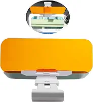 1 peça extensor de viseira de sol para carro, óculos antirreflexo, botão amarelo e preto, viseira antirreflexo dia e noite, óculos de farol alto 2 em 1 para a maioria dos caminhões, carros e vans