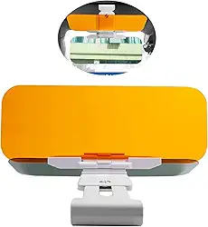 1 peça extensor de viseira de sol para carro, óculos antirreflexo, botão amarelo e preto, viseira antirreflexo dia e noite, óculos de farol alto 2 em 1 para a maioria dos caminhões, carros e vans