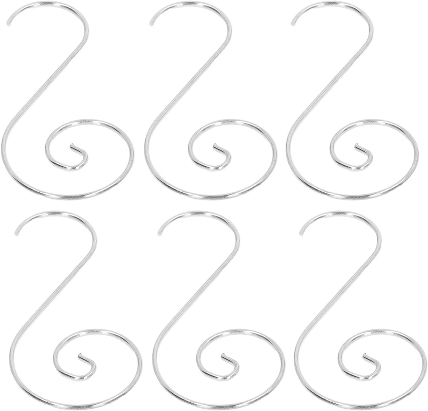600Pcs Ornament S Hooks Set, Stainless Steel S Shaped Hooks No Rusting Decorative Hook for Christmas Tree, Holiday Party, Kitchen and Cafe Use (Silver)