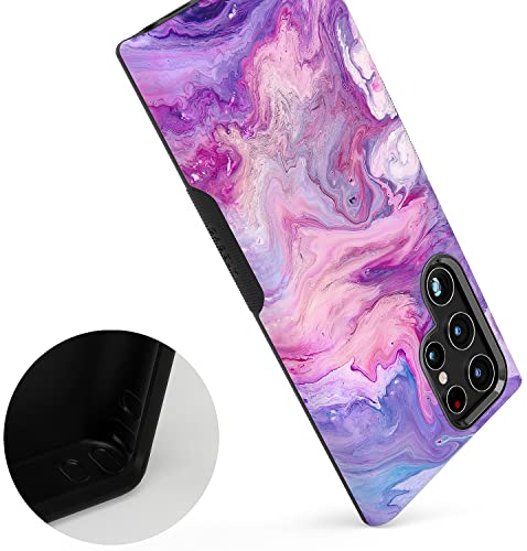 Casely Galaxy S22 Ultra Case | Tie Dying Over You Purple Marble Samsung Case #TOP1