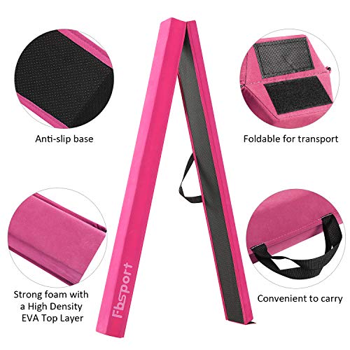 Fbsport 8Ft/9Ft/10Ft Balance Beam: Folding Floor Gymnastics Equipment For Kids Adults,Non Slip Rubber Base, Gymnastics Beam For Training, Practice, Physical Therapy Professional Home Training #TOP3