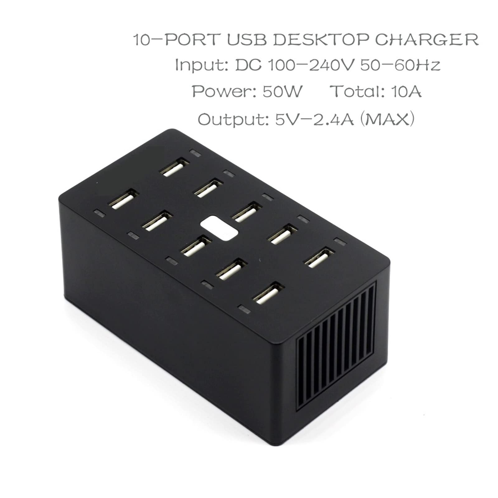 Stacja ładowania, Ładowarka USB 50W 10 Portów USB 10A Inteligentna Adaptacyjna Pulpit Stacja Ładująca Z Uchwytem 5V 2.4A Do Wielu Urządzeń Smart Phone Tablet Laptop Komputer
