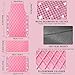 NBTEPEM Pink Bling Leather Car Floor Mats Full Set, Sparkly Diamond Car Mats Universal Fit Most Automotive, Glitter Rhinestone Carpet Waterproof Anti-Slip, 5 pcs Set (Pink Leather Diamond)