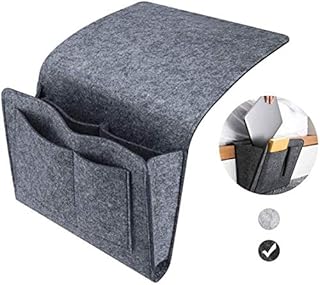 Esteopt Felt Bedside Storage Hanging, Bedside Storage Pockets Bunk Bed Storage Bag Bedside Organizer Caddy For Room Black
