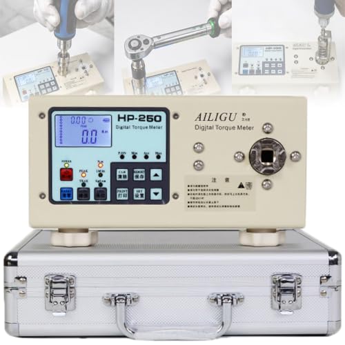JozyJul Probador de Llaves de torsión LCD, medidor de par Digital, probador de par eléctrico, probador de Tornillos y Llaves de torsión HP-200/250/300/500 HP250