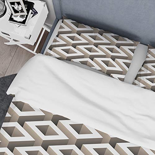 Housse de couette scandinave Boxes DesignQ pour chambre sans style - 5