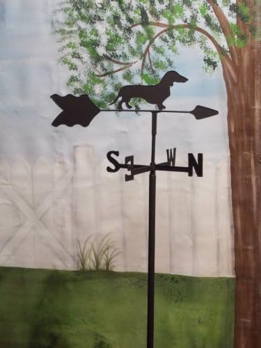 Dachshund Garden Style Weathervane Wrought Iron