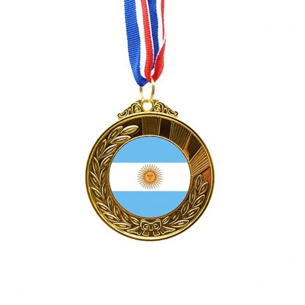 DIYthinker Argentina National Flag South amecountry Gold Award Winner Medal First Place Ribbon