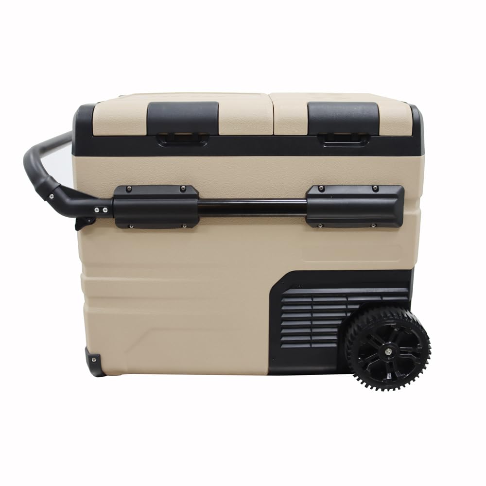 INTSUPERMAI Small Refrigerator Car Household Dual Use Portable Fridge Freezer Portable Refrigerator 45L for Camping Car Truck Boat 12/24V DC 100-240V AC