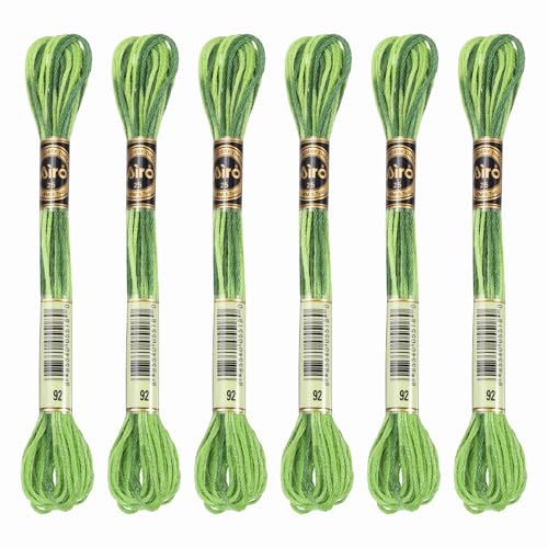 Image of PATIKIL 6 Skeins Embroidery Floss, Polyester Embroidery Threads Bracelets String for Cross-Stitch Hand Embroidery, Green