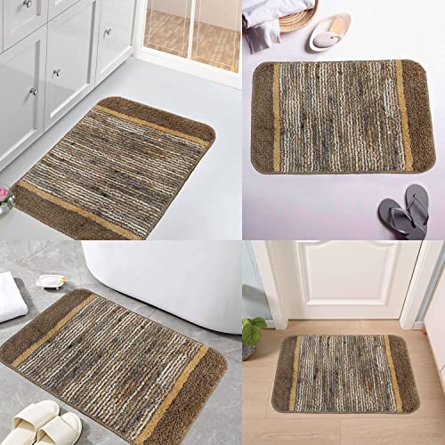 Image of Door Mats for Home | Door Mats for Home Entrance | Door Mat for Bathroom| Soft & Super Absorbent Mats for Shower | Washable, Non-Slip & Quick-Drying Mats (Pack of 2) (Beige2)