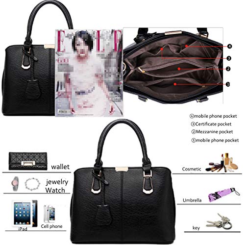 Image of XingChen Purses and Handbags for Women Fashion Messenger Bag Ladies PU Leather Top Handle Satchel Shoulder Tote Bags