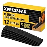 XpressPak Cales composites de 20,3 cm – Nivellement et espacement robustes pour portes, fenêtres et sols, cales pour nivellement – Fabriquées à partir de matériaux 100 % recyclés, disponibles en lot de 12 ou 36 (12)
