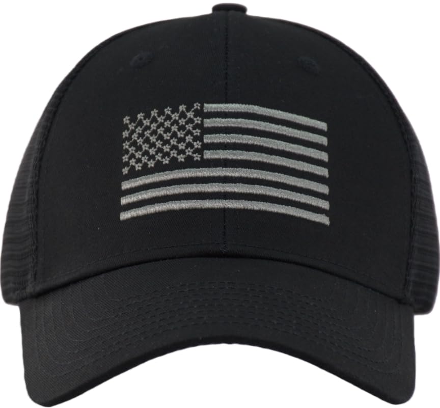 Image of TSSGBL USA Flag Trucker Hat - OSFM & XXL Big Head Fit, Adjustable Mesh Snapback American Patriotic Baseball Cap
