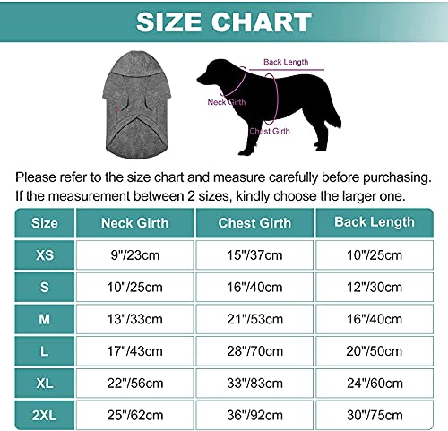 Kickred Basic Dog Hoodie Sweatshirts, Pet Clothes Hoodies Sweater With Hat And Leash Hole, Soft Cotton Outfit Coat For Large Medium Small Dogs, M #TOP5
