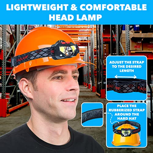 Linterna frontal LED USB Skywin con luz roja COB de 200 lúmenes recargable impermeable IP44 3