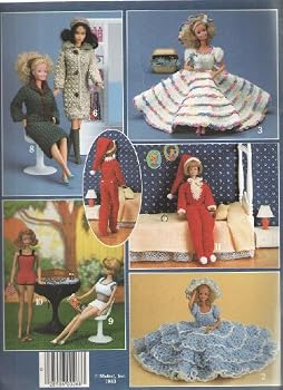 Paperback Crocheted Fashion Doll Clothes Leisure Arts Leaflet 268 Book