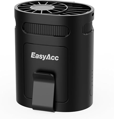 Miniatura 16 de EasyAcc Ventilador portátil AI de 10000 mAh con clip de cintura recargable, flujo de aire fuerte máximo mejorado de 20000 RPM, tiempo de trabajo de