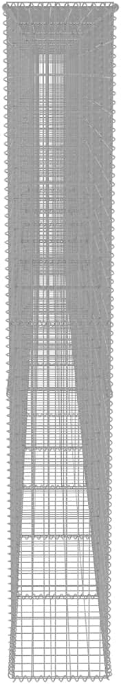 vidaXL Gabion Wall with Covers Galvanized Steel 354.3x19.7x78.7