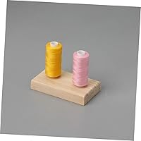 Vista 6 de TEHAUX 2 soportes de carrete de madera para el hogar, estantes de hilo de coser para fácil acceso y organización para bordar y proyectos de acolchado
