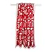 DII Christmas Throw Blanket Set Reversible Plush Fleece Warm Blankets for Winter, 50x60, Red & White Reindeer, 2 Piece