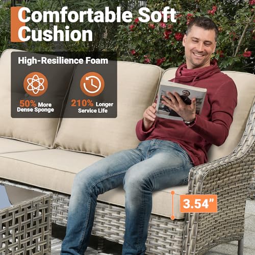 ovios-6-Piece-Outdoor-Patio-Furniture-with-Cozy-Comfortable-Swivel-ChairRattan-Wicker-Coversation-Couch-Set-with-3-Seater-SofaSectional-Set-for-Outside-Patio-Balcony-Backyard-PoolBeige ovios 6 Piece Outdoor Patio Furniture with Cozy Comfortable Swivel ChairRattan Wicker Coversation Couch Set with 3 Seater SofaSectional Set for Outside Patio Balcony Backyard PoolBeige