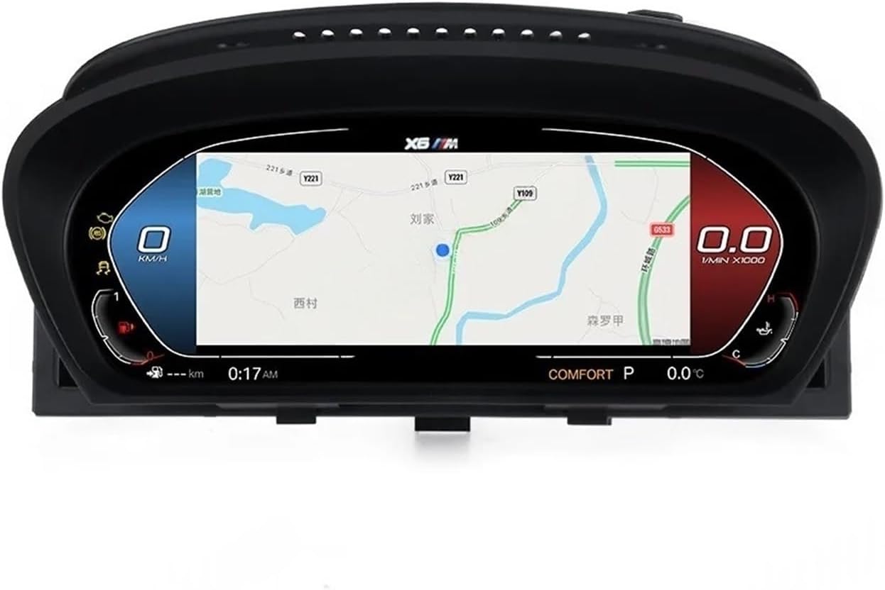 MM Sport Compatible with BMW X5 E70 X6 E71 Car Digital Cluster Virtual Cockpit Car Multimedia Player Dashboard Speed Meter Screen(X5 E70 Carplay)