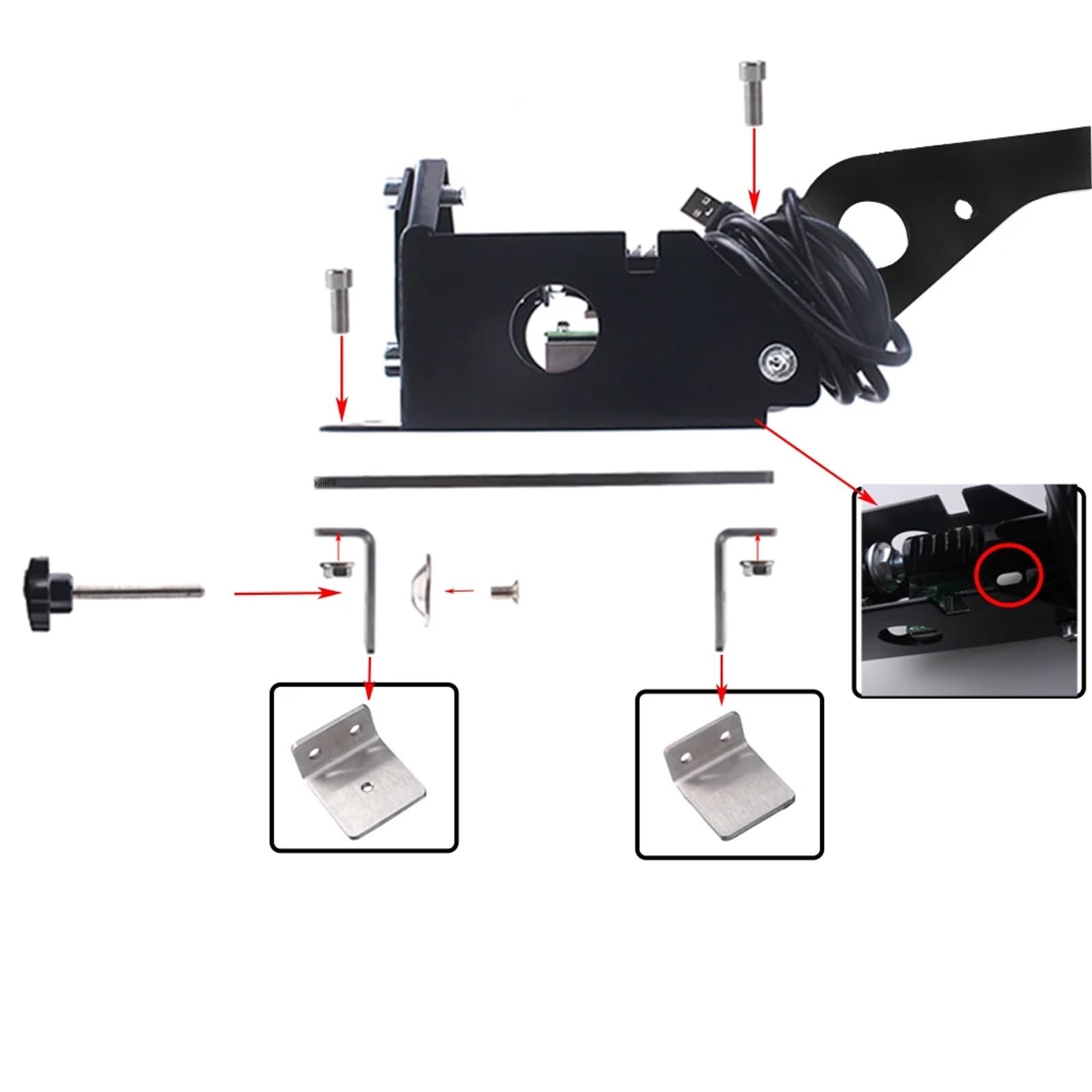 płyta do hamulca ręcznego Pasuje Do Logitech Brake System 14-bitowy Czujnik Halla USB Hamulec Ręczny Do Gier Wyścigowych G25 27 29 T300T500 Fanatec Osw Dirt Rally