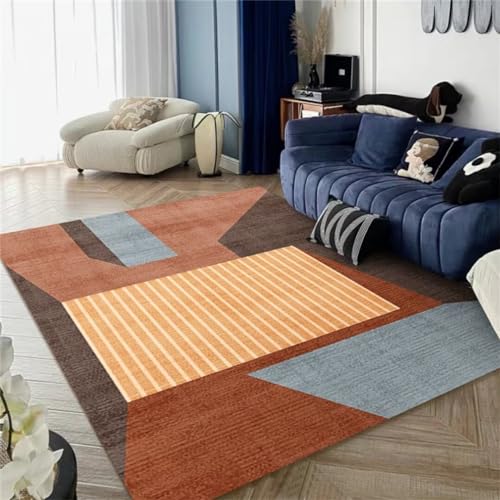 Tapis pas cher antidérapant bleu pour sécuriser un sol glissant de salon
