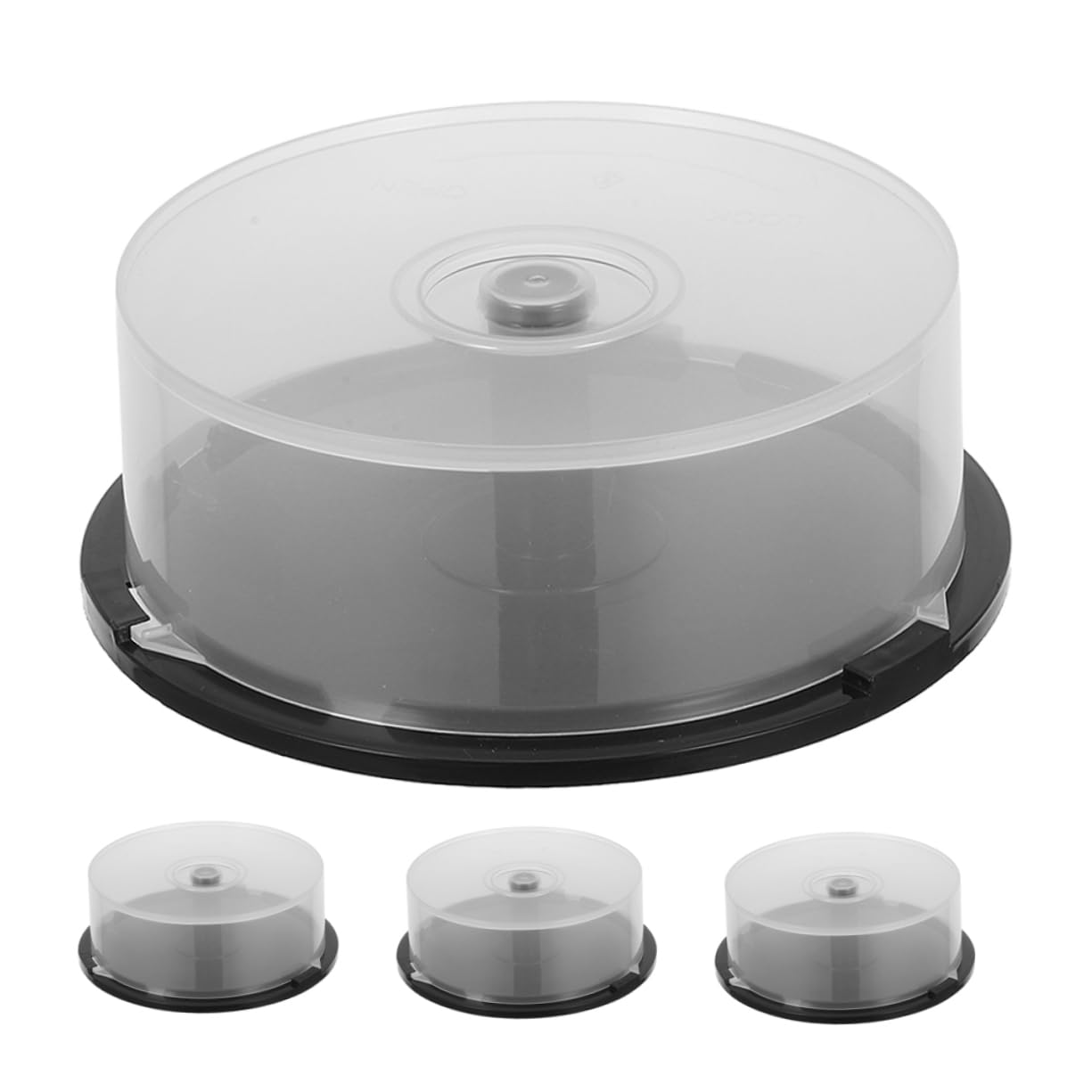 ULDIGI 4pcs Disc Capacity Dvd Storage Bucket Clear Cd Holder with Plastic Storage Case for Dvds and Game Discs Sleek Design for Home and Office Use