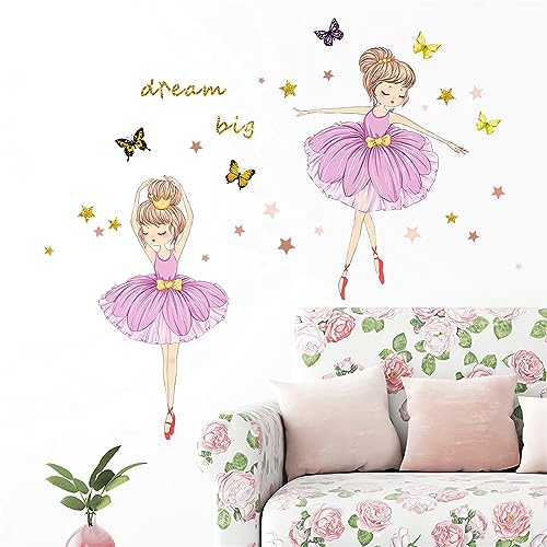 Vinilo Decorativo Ballet Niña Rosa sacinora miniatura 3