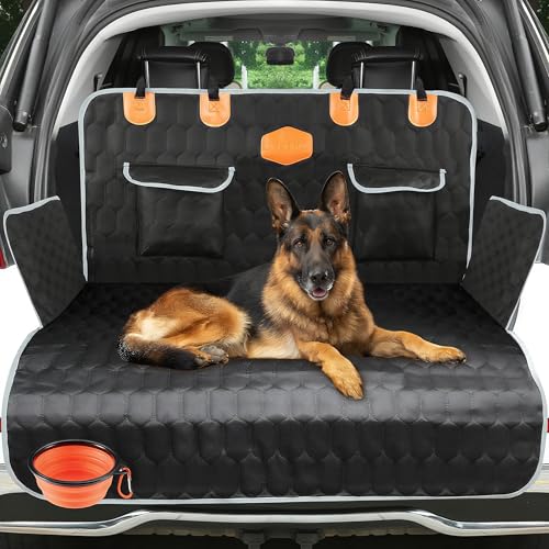 OneAmg Capa porta-moedas de carro, protetor de assento antiderrapante impermeável e anti-riscos capa para cão com bebedor portátil e saco de armazenamento (182 cm × 101 cm)