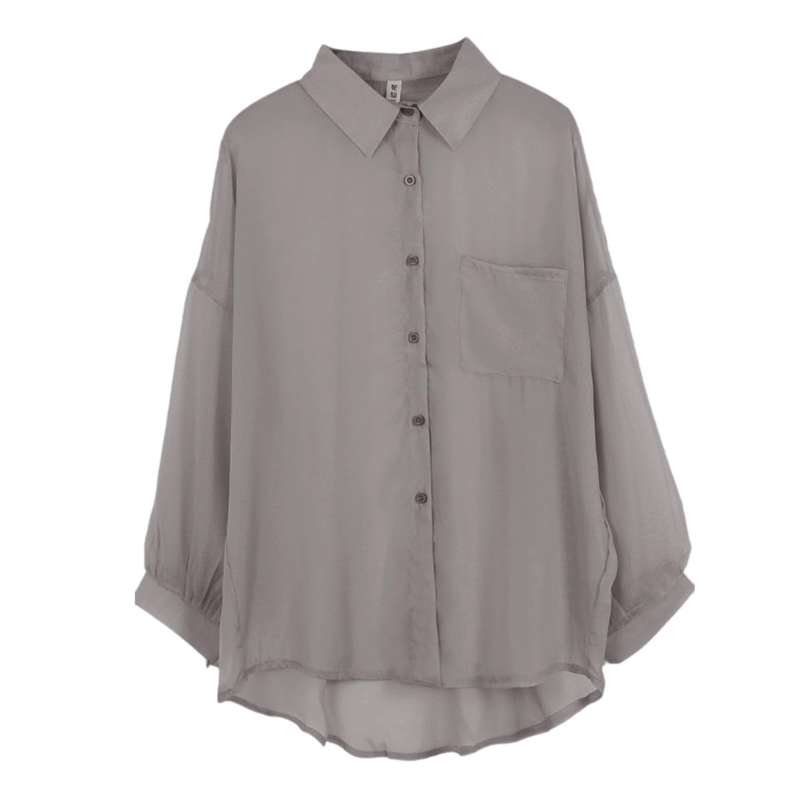 ecomistiq BNF® Sunscreen Cardigan Coat Trendy Sun Protection Clothes for Daily Party Ladies Gray|Clothing, Shoes & Accessories | Womens Clothing |Tops & Blouses|1 Sunscreen Cardigan Coat-picture-22