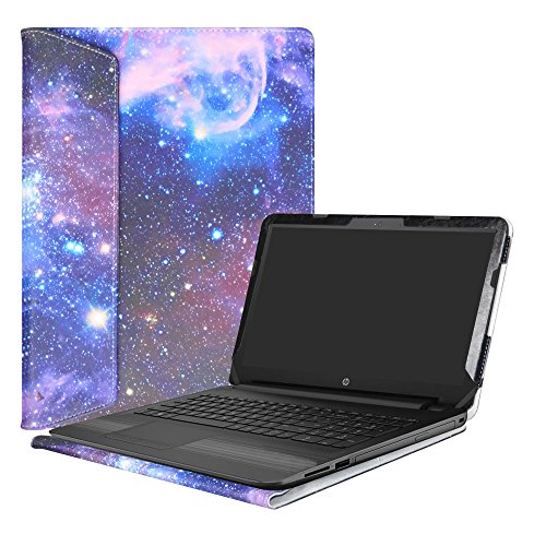 Alapmk Diseñado Especialmente La Funda Protectora de Cuero de PU para 15.6" HP Notebook 15-bsXXX / 15-bwXXX/HP 250 G6 / HP 255 G6 / HP 256 G6 Ordenador portátil,Galaxy